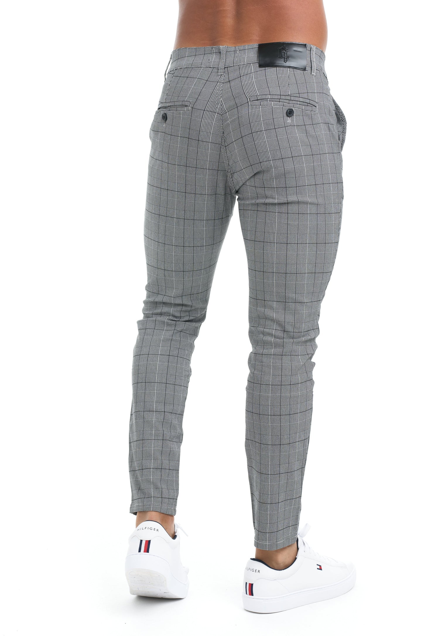 Romulus - Geruite slim-fit broek