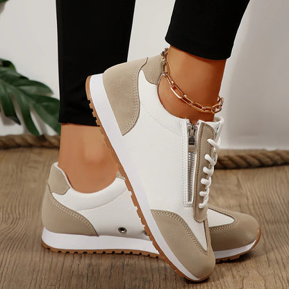 Elaine – Vetersneakers met contrastdetails en gripzool