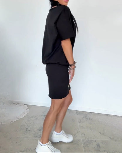 Katarzyna - Casual damesjurk met t-shirt look