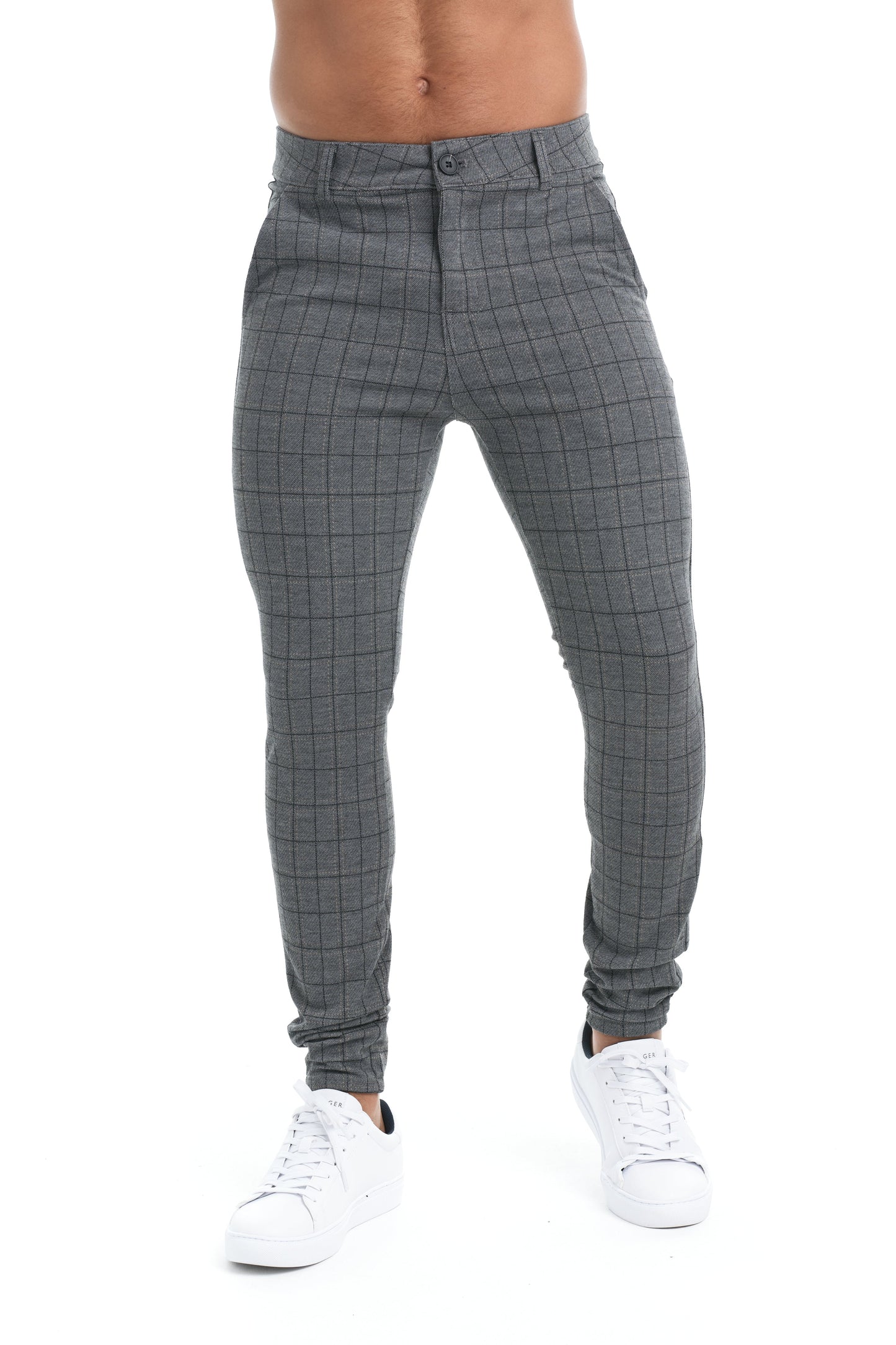 Turco - Heren slim-fit broek met hoge tailleband