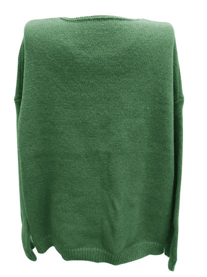 Robbie - Oversized eenvoudige trui met V-hals voor rondingen