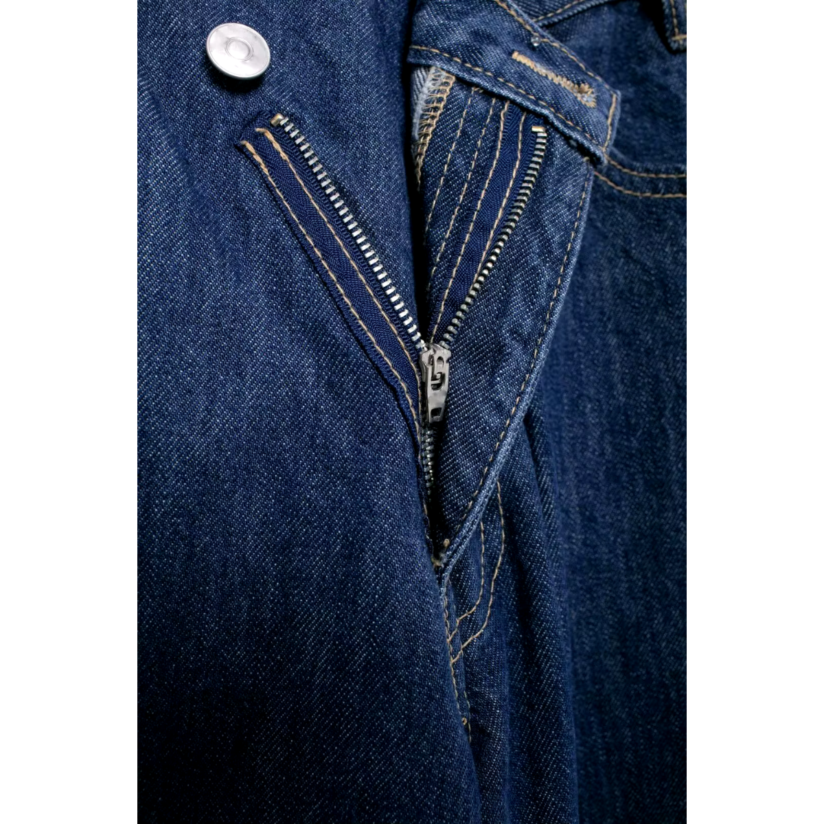 Nonna - Baggy jeans met kromme taille donker denim