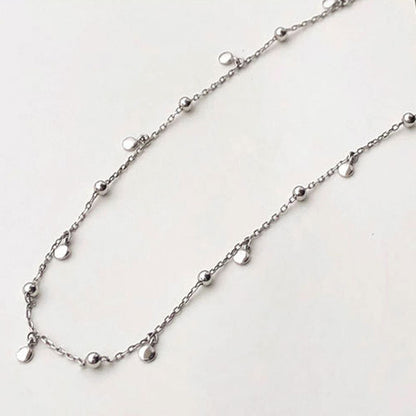 Fijne dames choker ketting met druppelaccenten