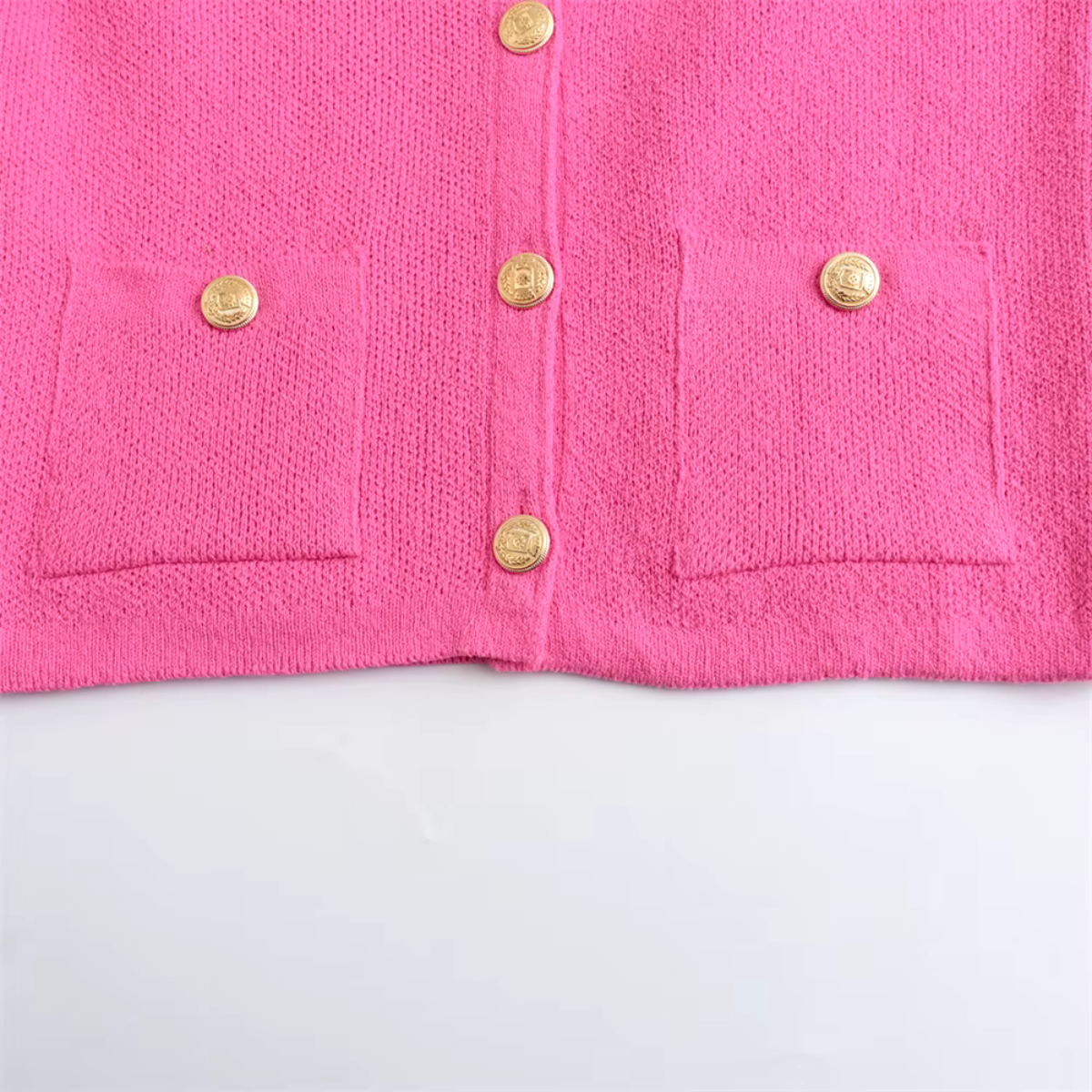 Myrna - Roze chic vest met knoopjes voor dames