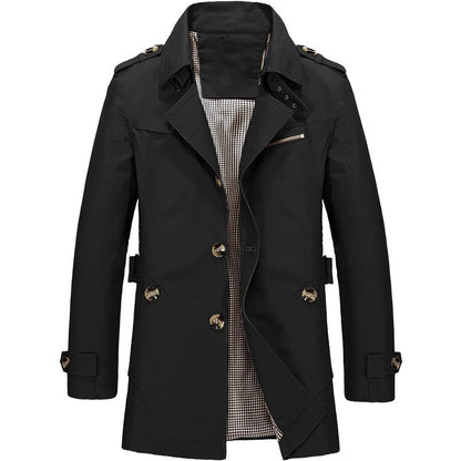 Lex - Klassieke trenchcoat met dubbele rij knopen