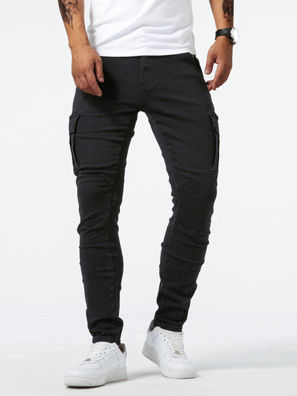 Julio - Streetstyle High Stretch Cargo Jeans voor Mannen met Meerdere Zakken