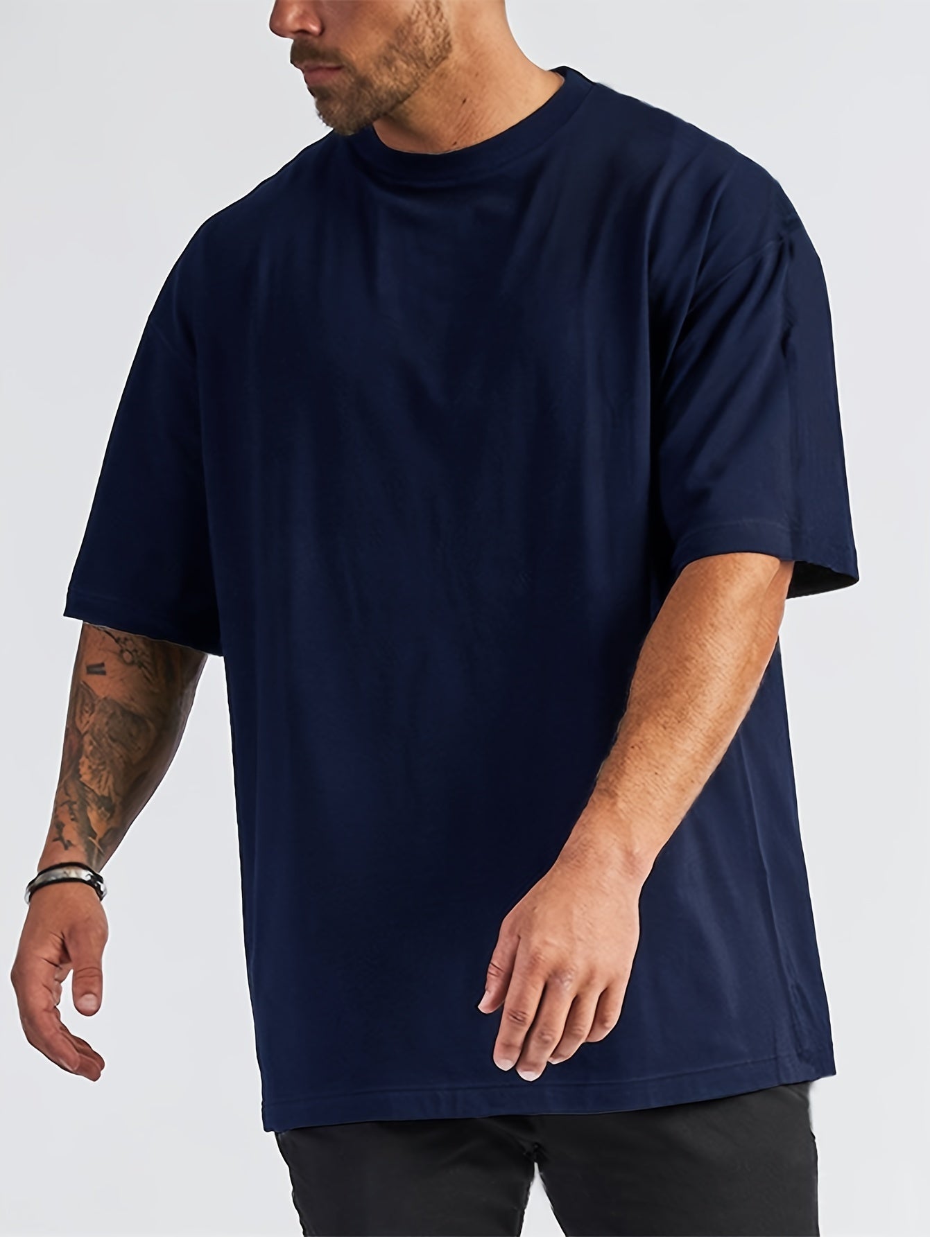 Malcom - Heren oversized T-shirt met verlaagde schoudernaden