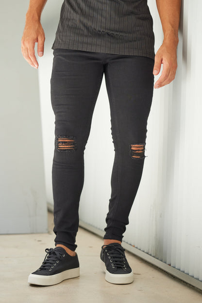 Thurston - Gescheurde knie slim-fit jeans