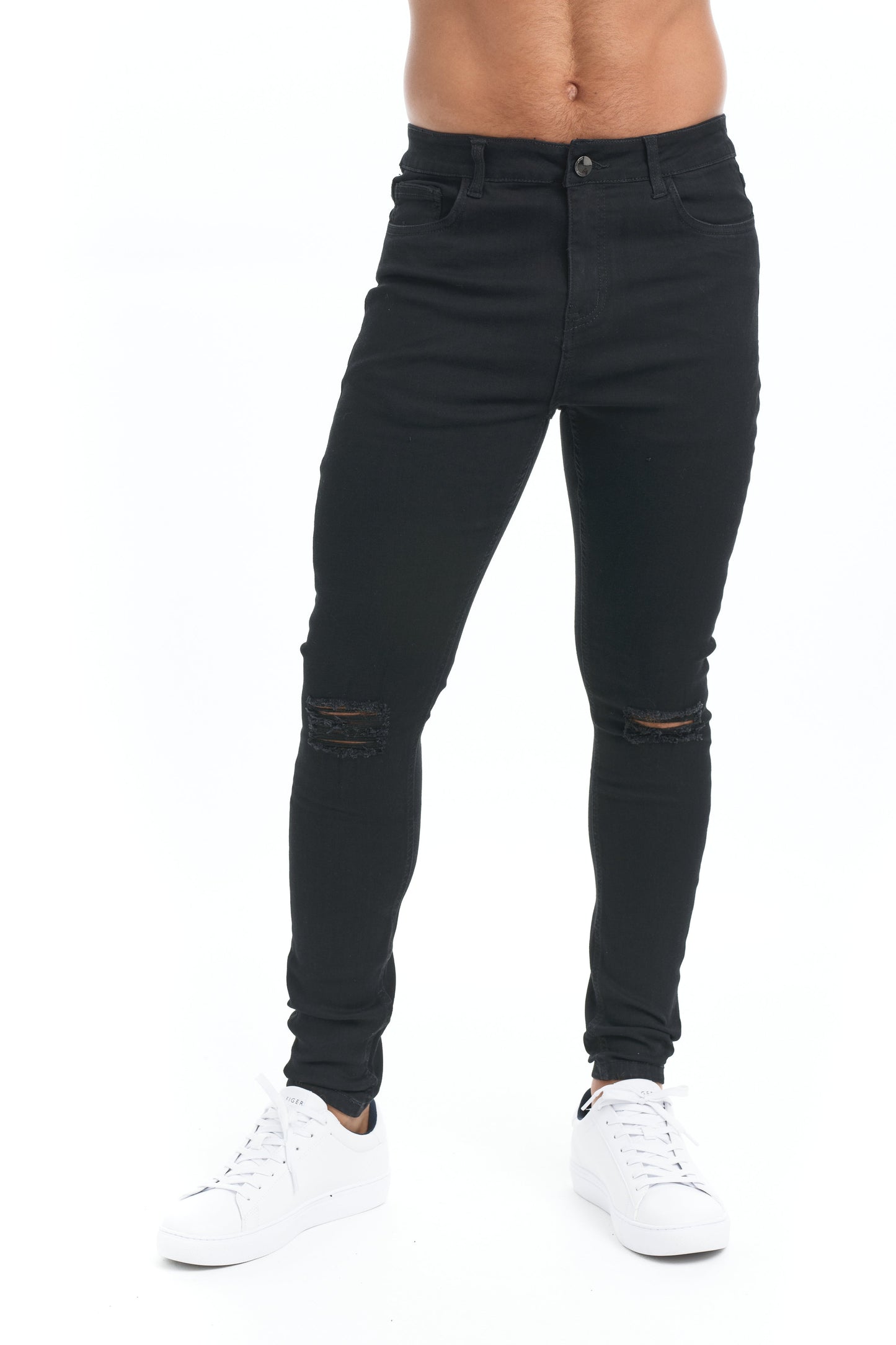 Thurston - Gescheurde knie slim-fit jeans