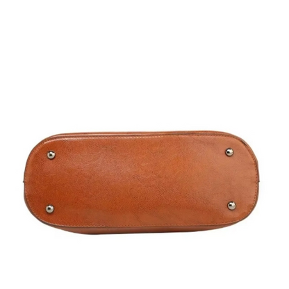 Solen - Handgemaakte vintage leren tas
