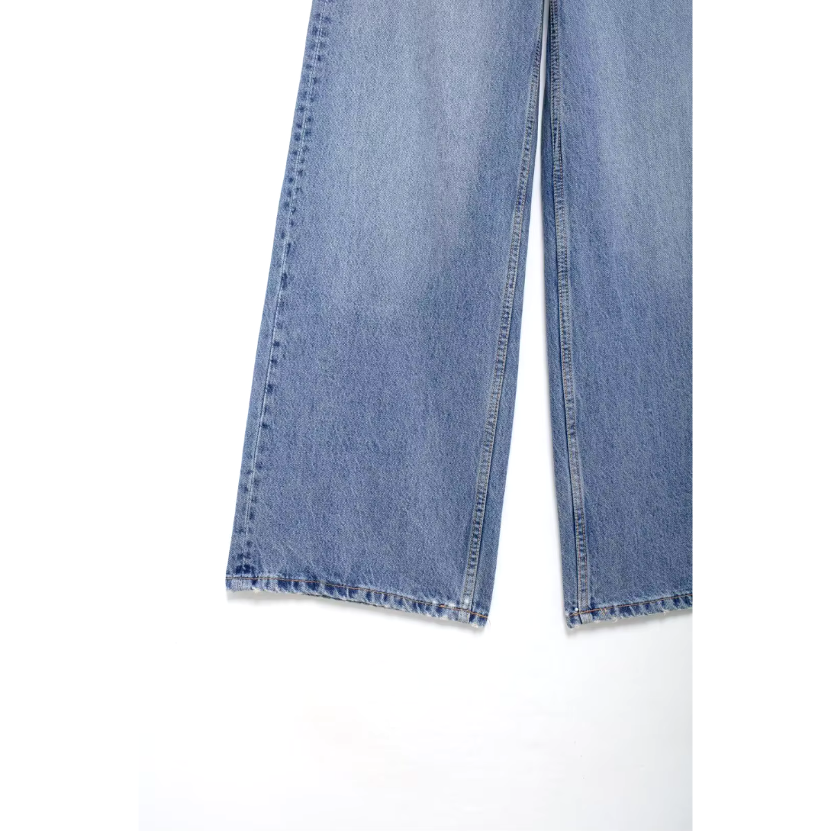 Avrila - Stijlvolle dames baggy jeans met kromme taille licht denim
