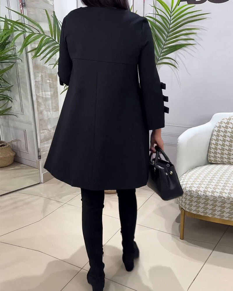 Monique - Women's A-line dress with sleeve bow detailing
