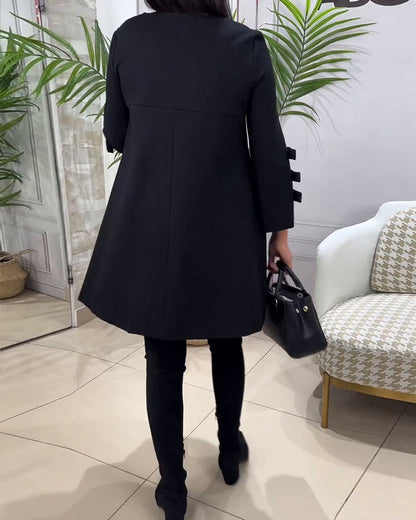 Monique - Women's A-line dress with sleeve bow detailing