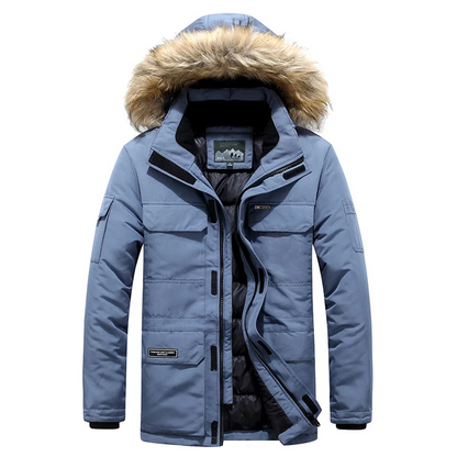 Beckett - Heren arctic shield winter parka met capuchon van imitatiebont