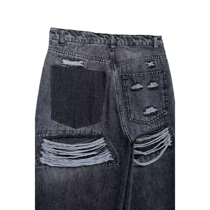 Nessa - Dames urban breeze jeans met brede pijpen