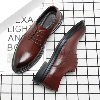 Elevated - Verhoogde nette lederen herenschoenen voor extra lengte