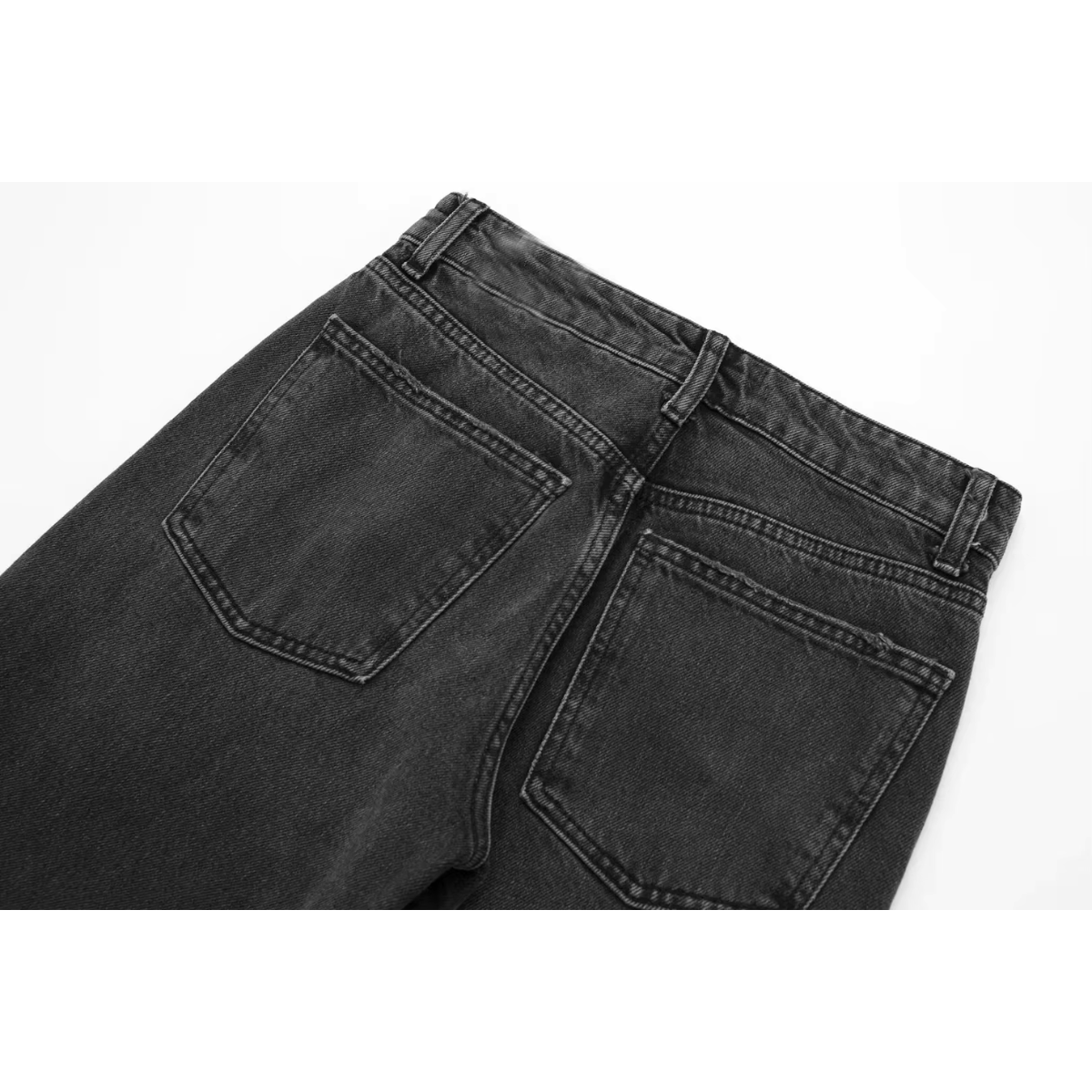 Juliana - Zwarte denim jeans met hoge taille voor dames