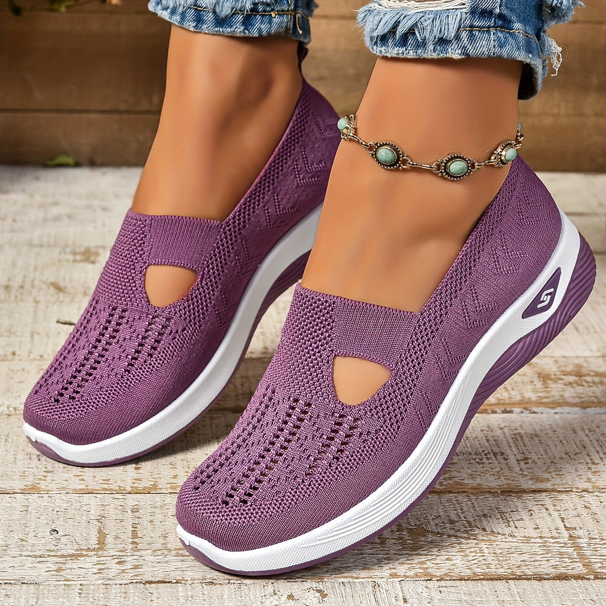 Serilda - Luchtige slip-on sneakers met sleehak voor dames