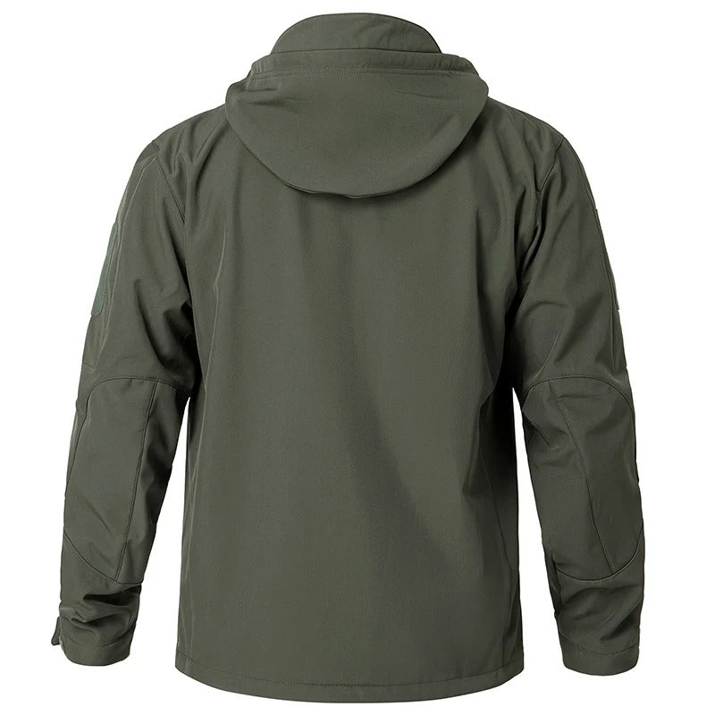 Softshell werkjas outdoorjas multi-rits waterdichte heren capuchon