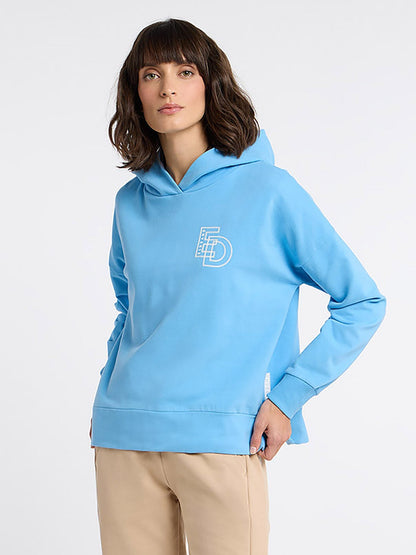 Elora - Casual hoodie met geribbelde boorden