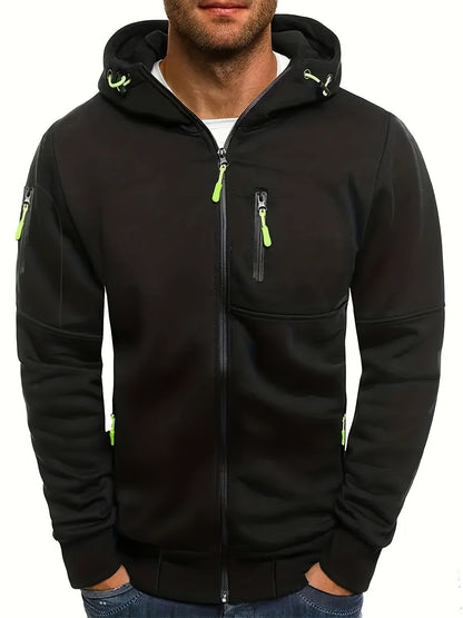 Pablo - Zip-up hoodie met verstelbare capuchon en ritszakken