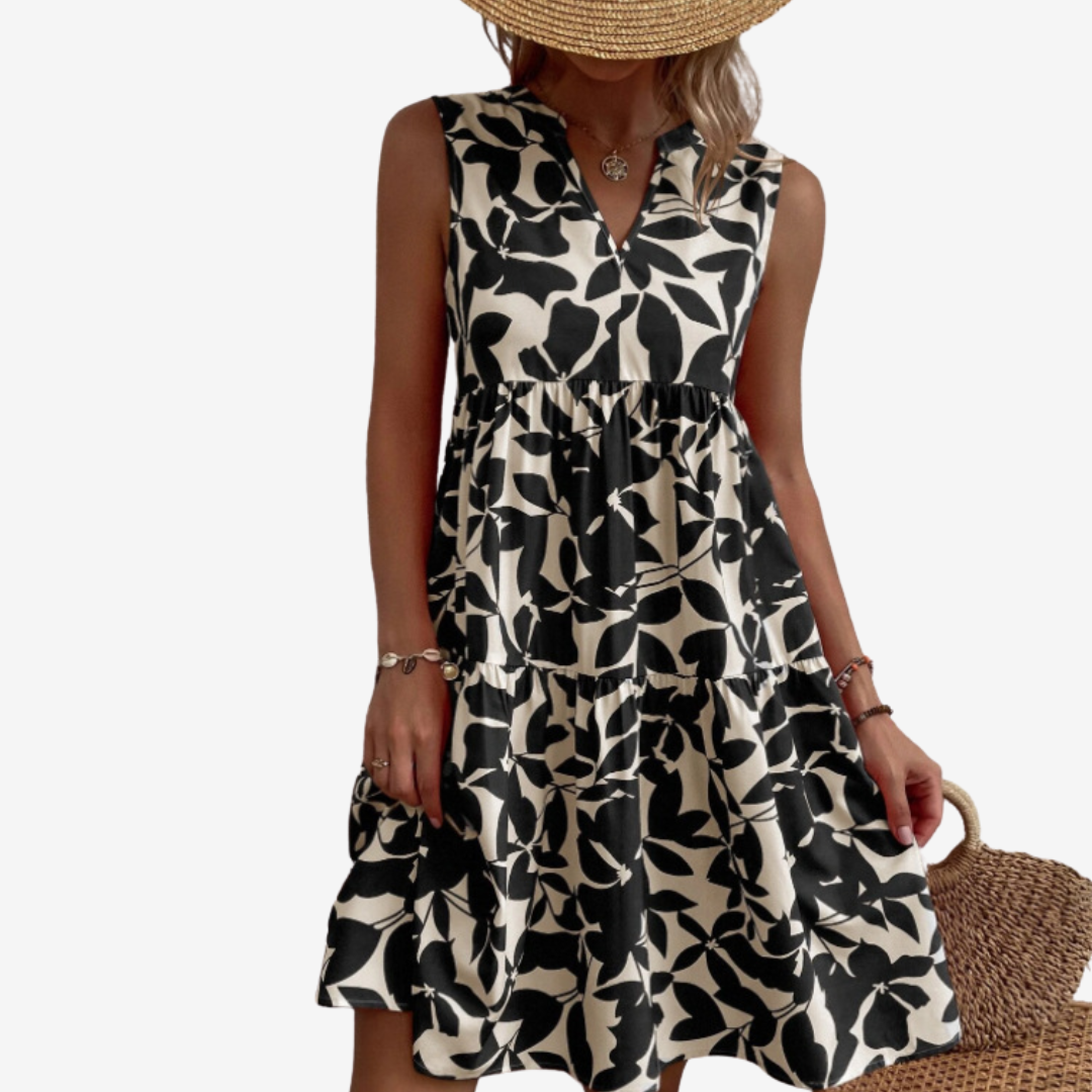 Ewa - Zomerjurk met v-hals voor dames