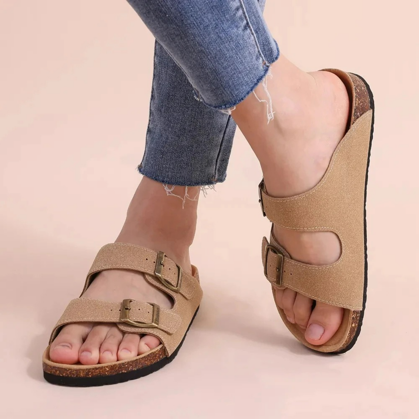 Summer Breeze - dames sandalen met open teen stijl en dubbele gesp