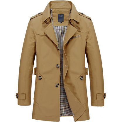 Lex - Klassieke trenchcoat met dubbele rij knopen