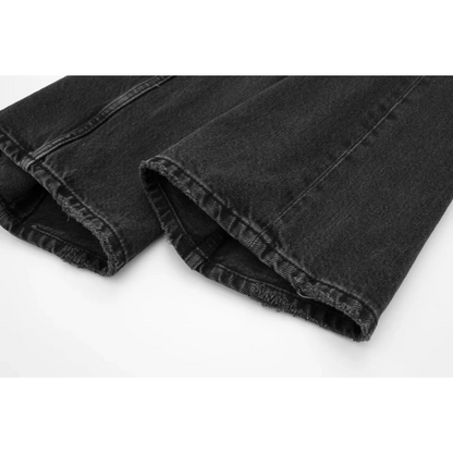 Juliana - Zwarte denim jeans met hoge taille voor dames