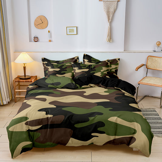 Luxe Layers - Camouflage Print Dekbedovertrek Beddengoed Set