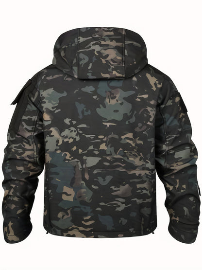 Arliss - Heren utility jas met camouflageprint en capuchon