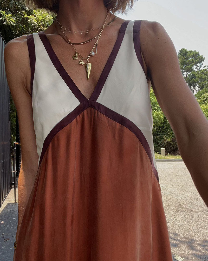 Feliciana - V-hals maxi jurk