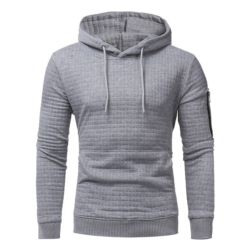 Fabian - Hoodie met horizontale rib