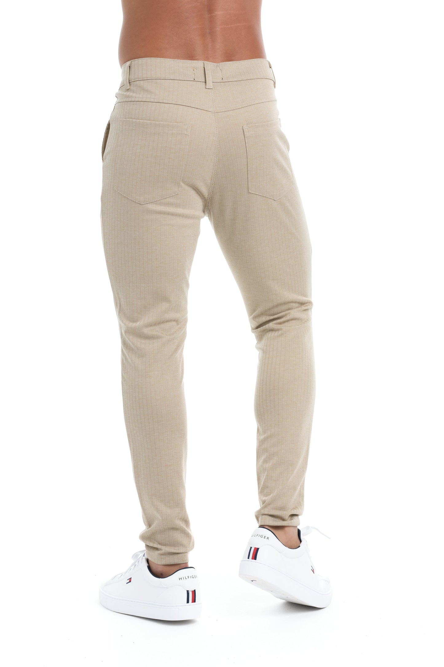 Fredo - Slim-fit broek met hoge tailleband