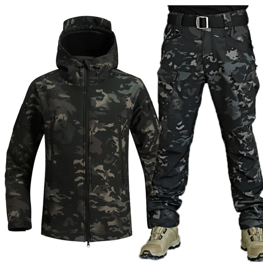 Pierce - Tactische camouflage jas en broek set met meerdere zakken