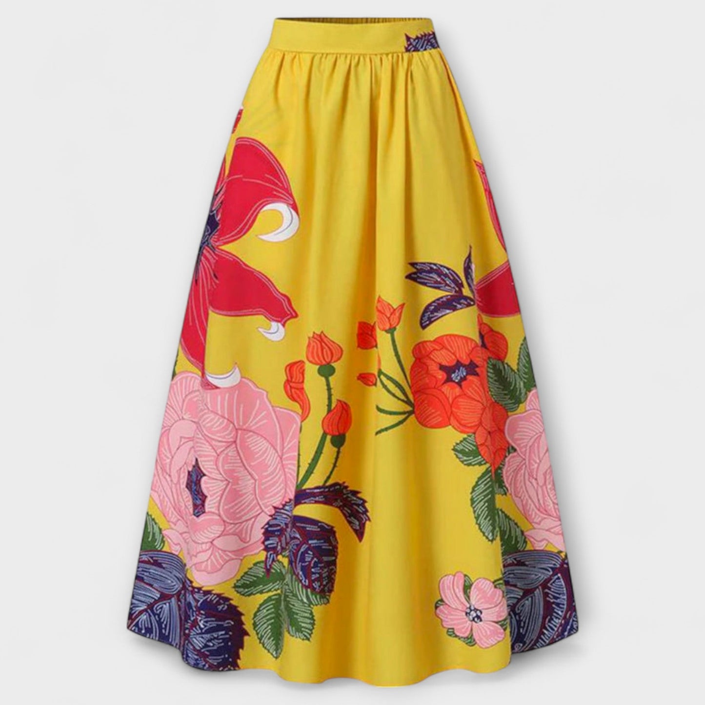 Brisa - Hoge taille maxi rok met volumineuze A-lijn