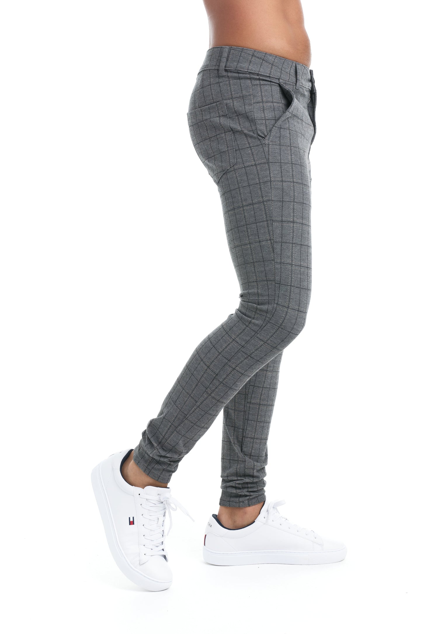 Turco - Heren slim-fit broek met hoge tailleband