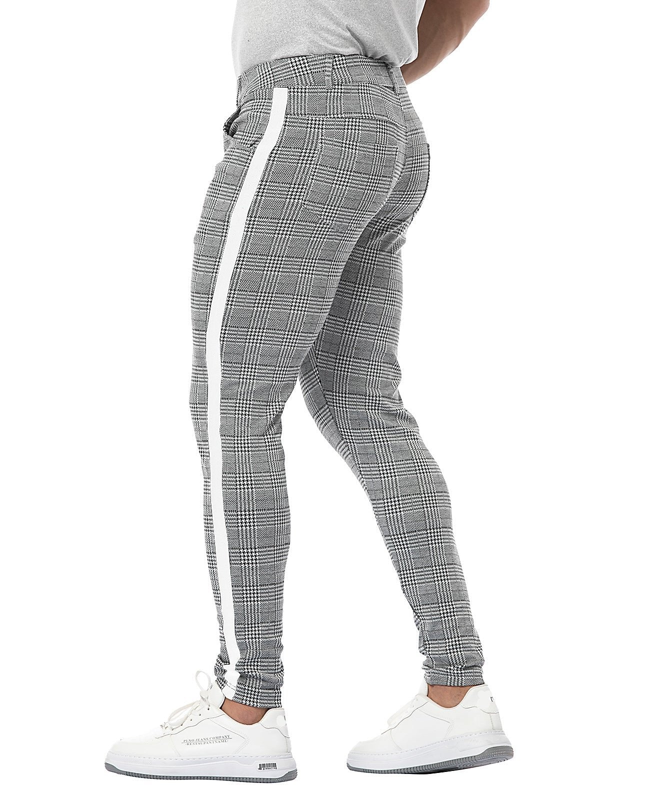 Massimo - Slim fit geruite chino's voor heren