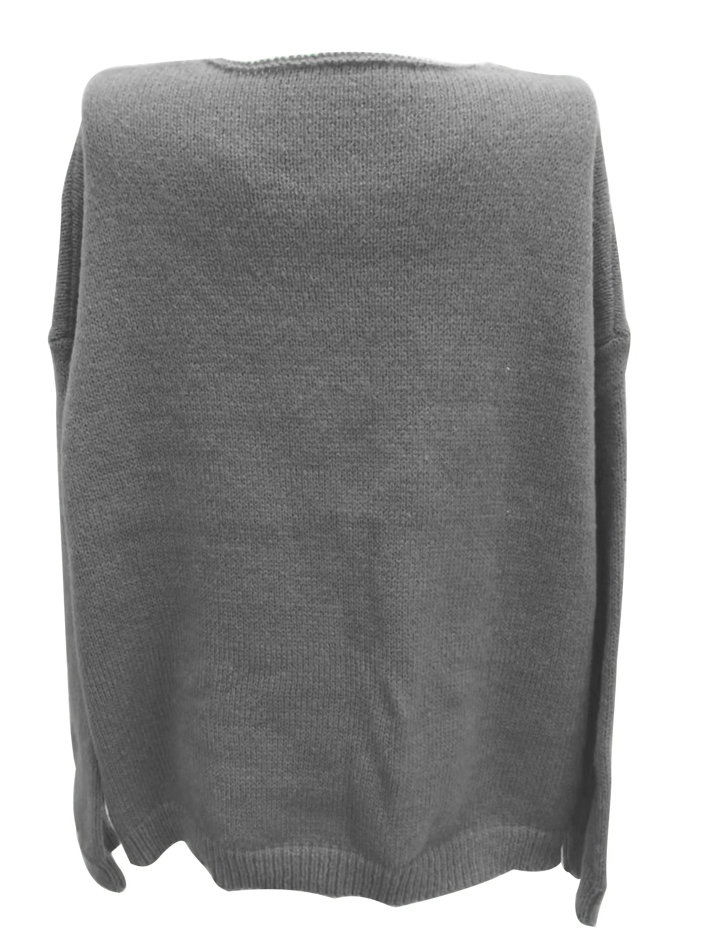 Robbie - Oversized eenvoudige trui met V-hals voor rondingen