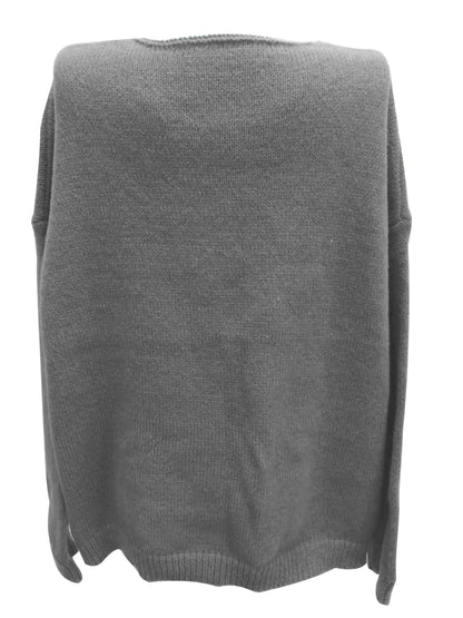 Robbie - Oversized eenvoudige trui met V-hals voor rondingen