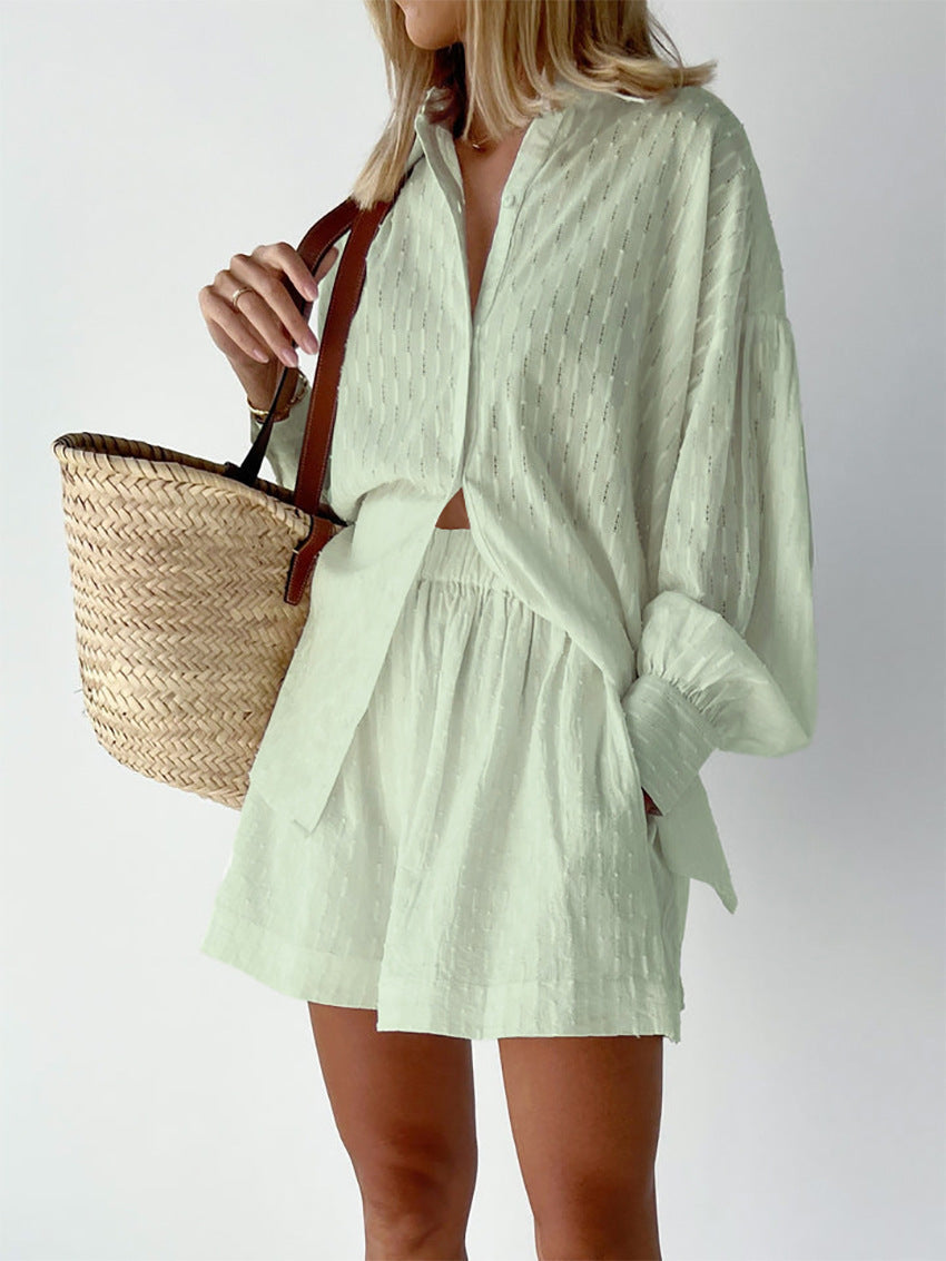 Camilla - Dames set met losvallende blouse en luchtige short