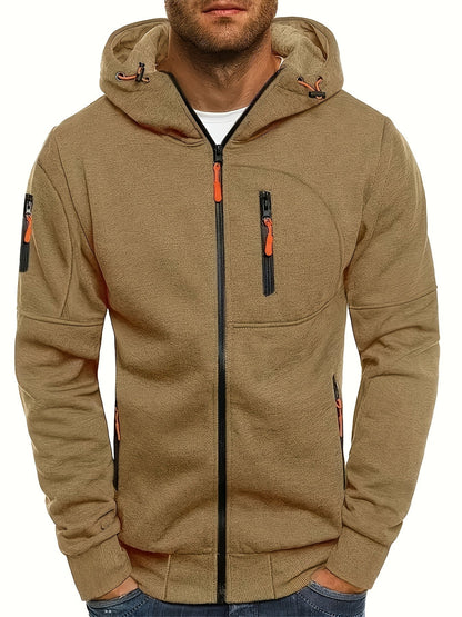 Pablo - Zip-up hoodie met verstelbare capuchon en ritszakken