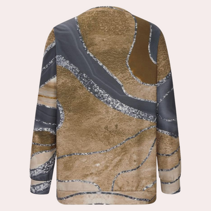 Una - Sweater met abstracte print voor dames