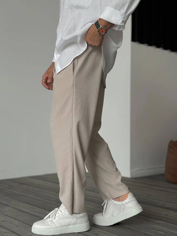 Jay - Casual broek met relaxed fit en rechte pijpen