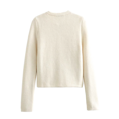 Levine - Wit Chic vest met knoopjes voor dames
