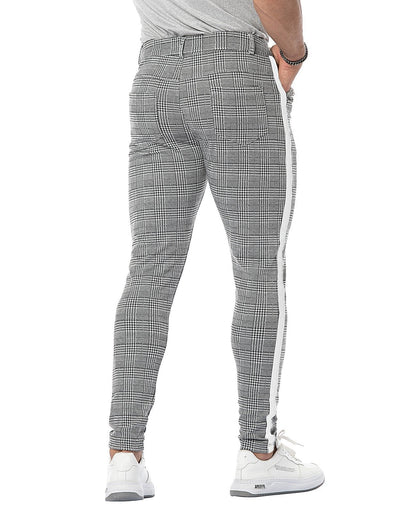 Massimo - Slim fit geruite chino's voor heren