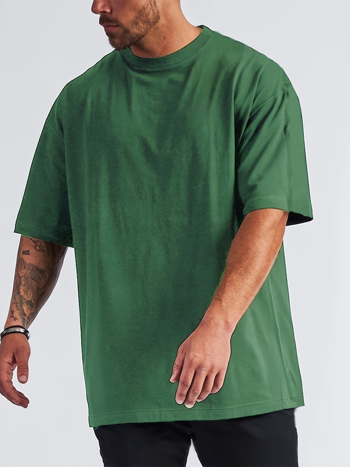 Malcom - Heren oversized T-shirt met verlaagde schoudernaden