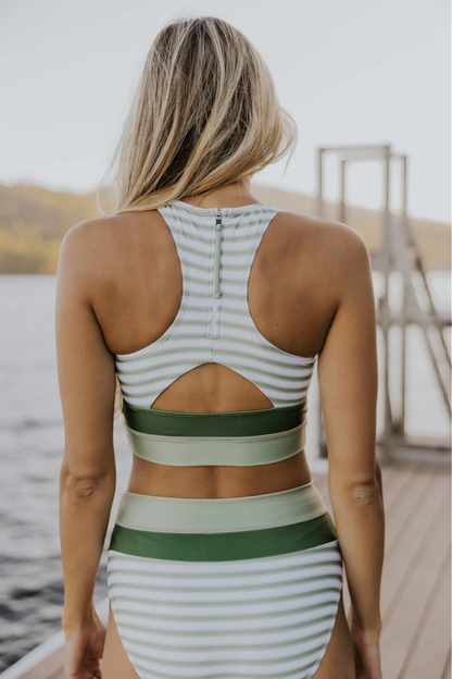 Milagros - Dames high-waist bikini set met sportieve top