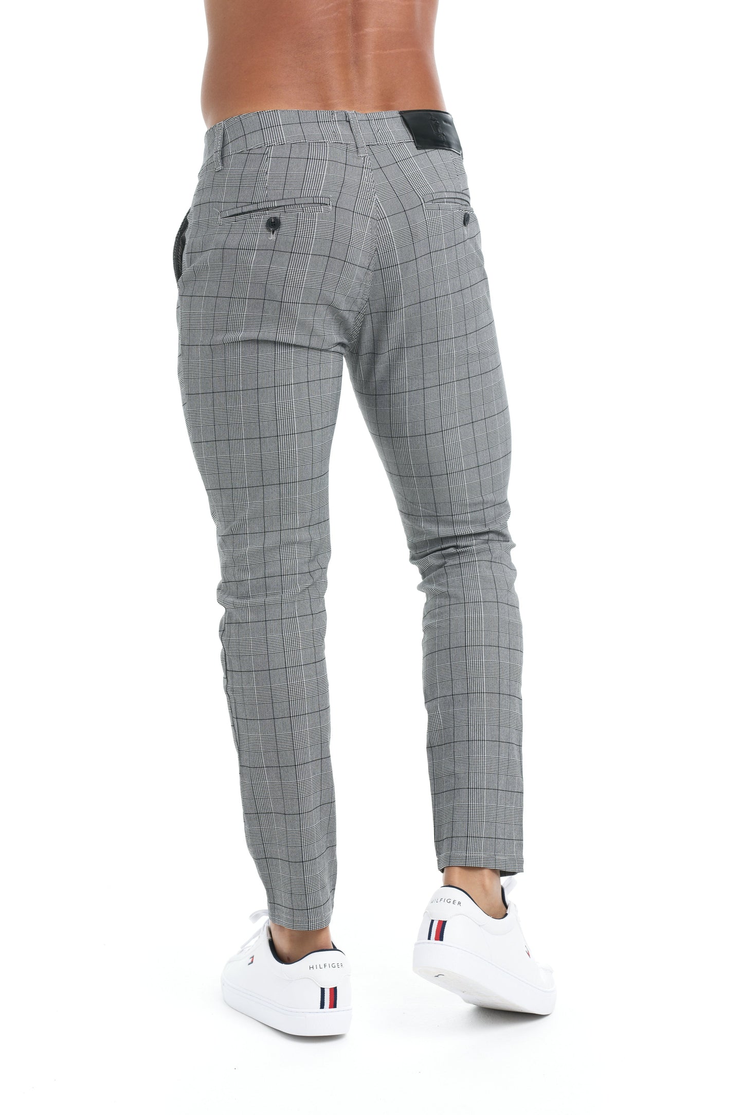 Romulus - Geruite slim-fit broek