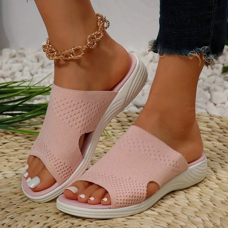 Zuleika - Dames comfort instapsandaal met golvende zool